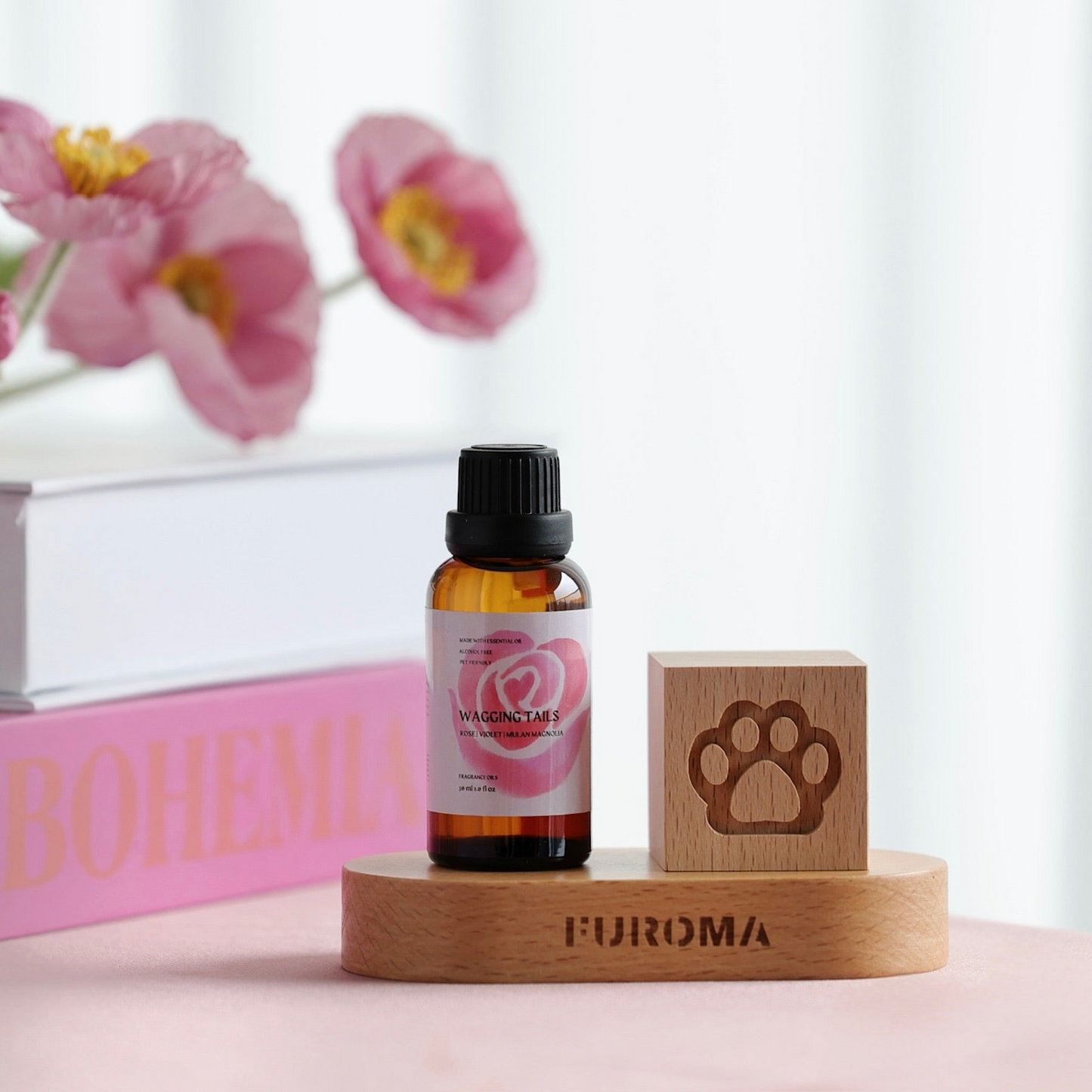 Wood Cube Diffuser & 30ml Oil