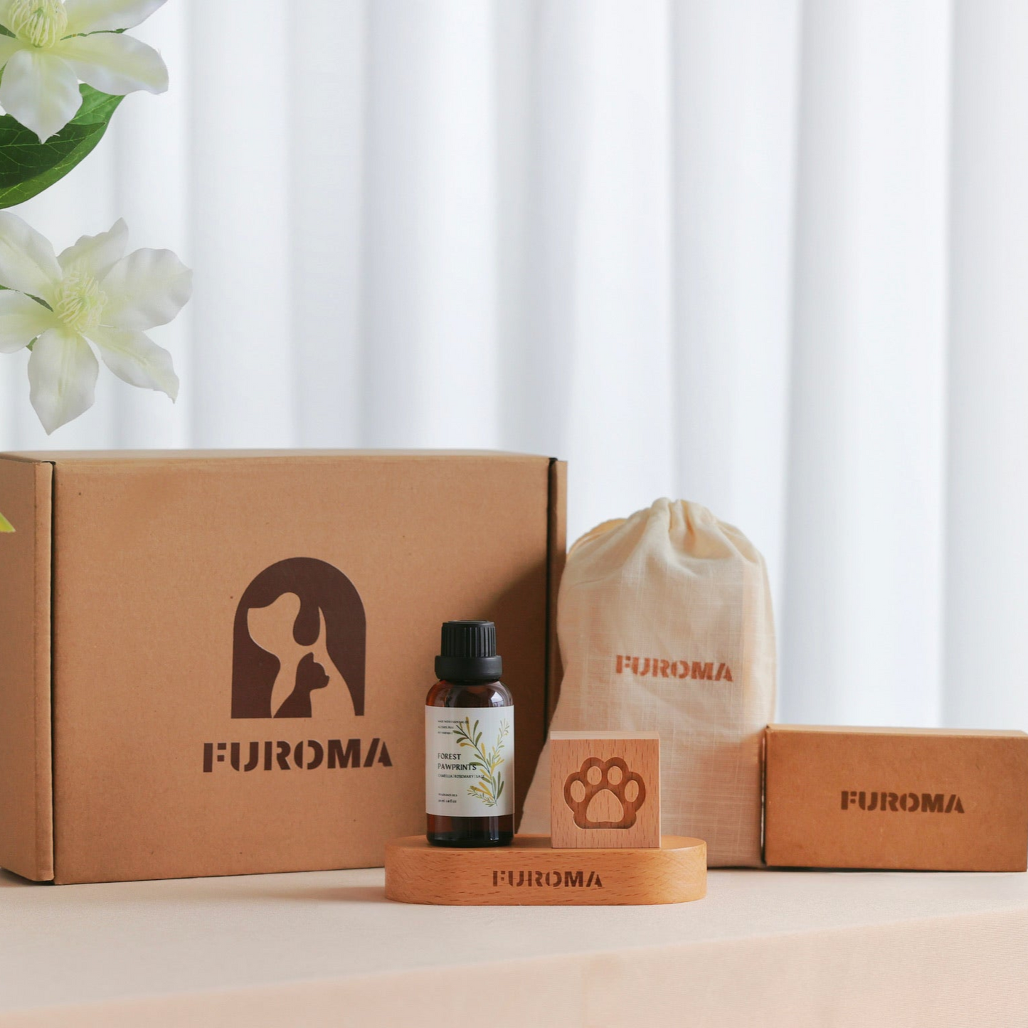 Wood Cube Diffuser & 30ml Oil