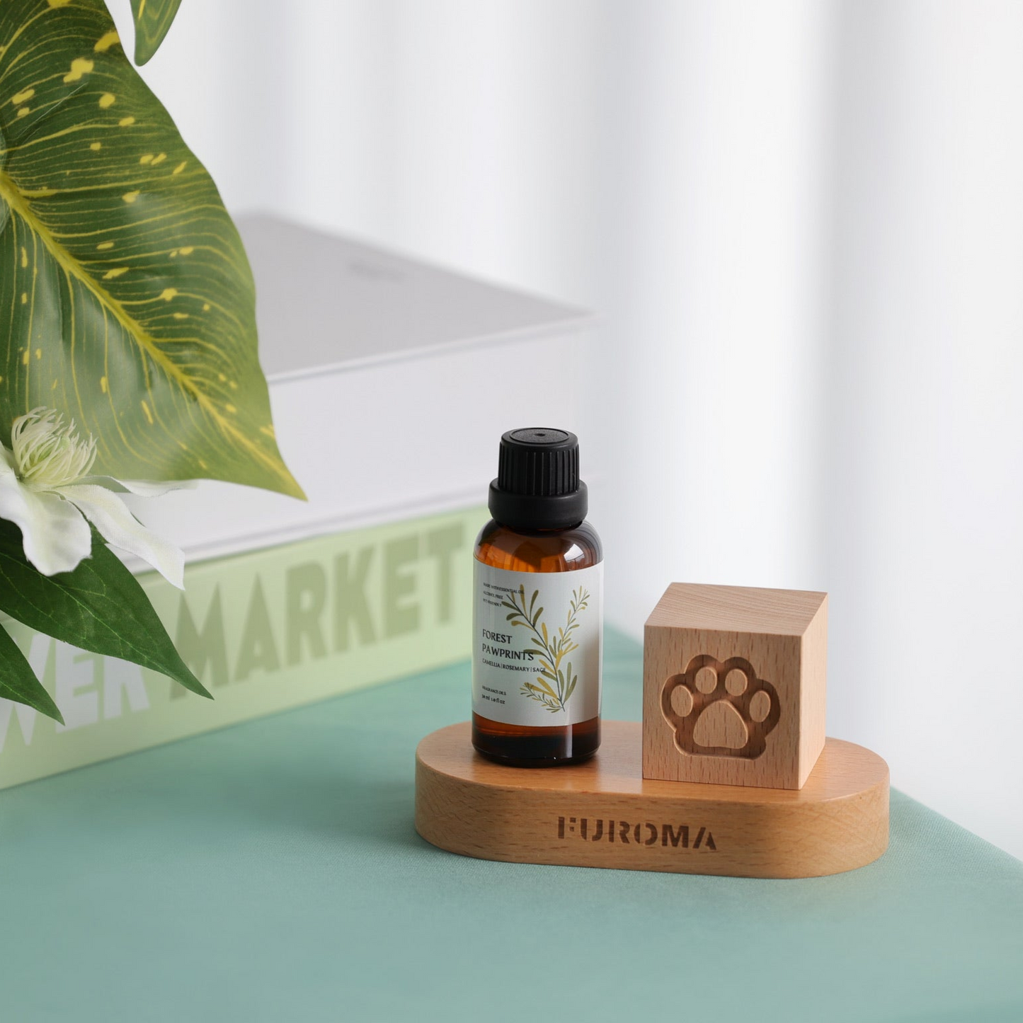Wood Cube Scent Diffuser Set