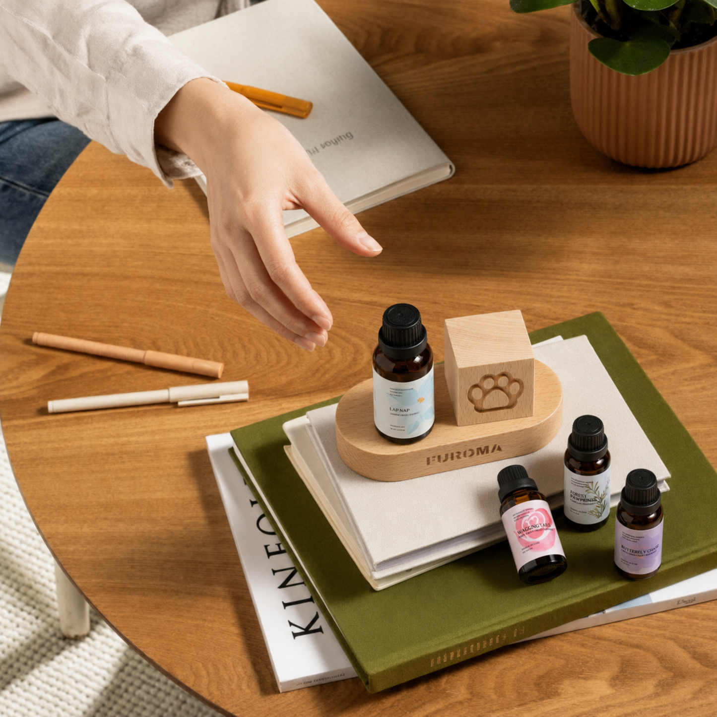 Wood Cube Essential Oil Set