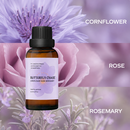 Butterfly Chase Essential Oil – Cornflower & Rose
