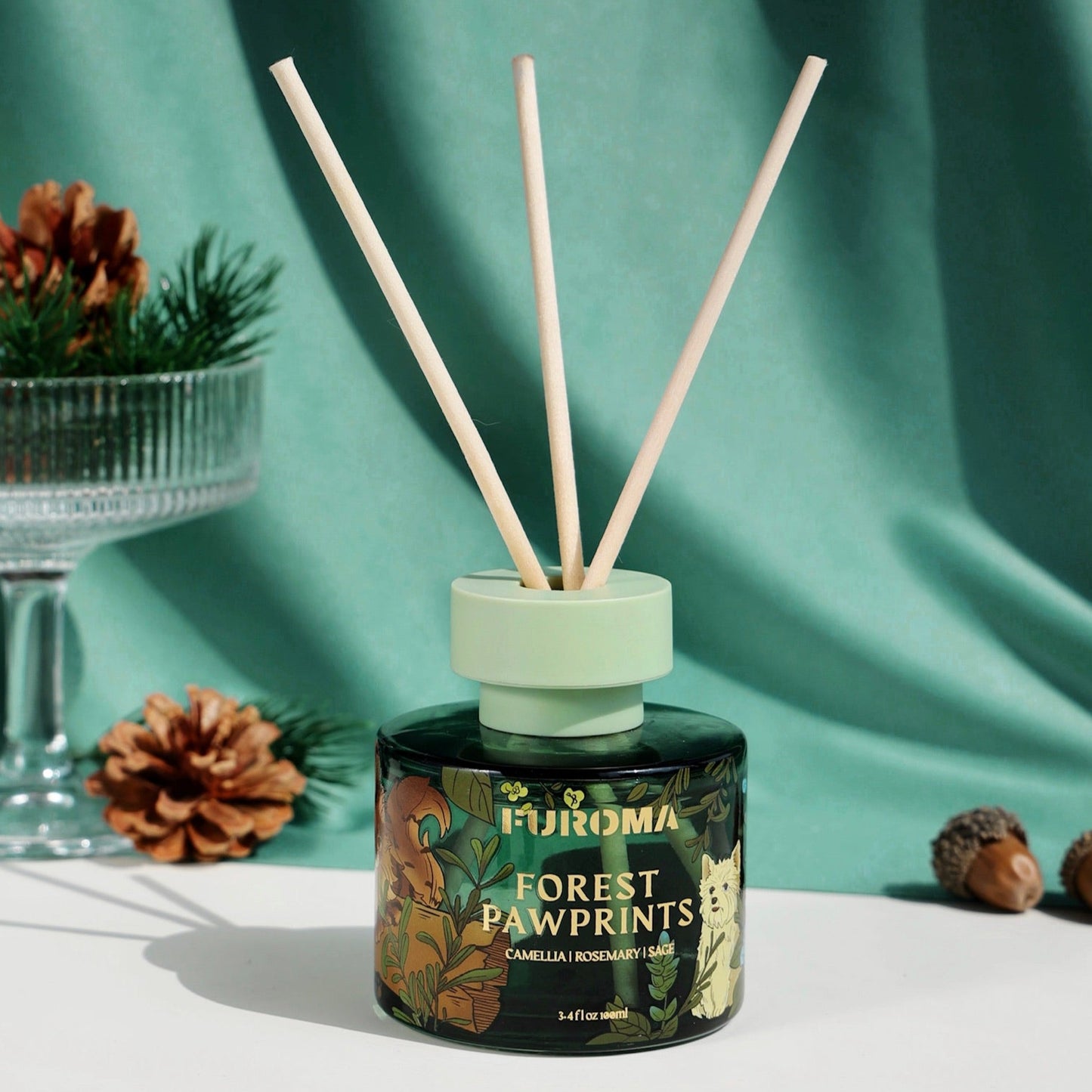 Forest Pawprints | Camellia Rosemary Reed Diffuser