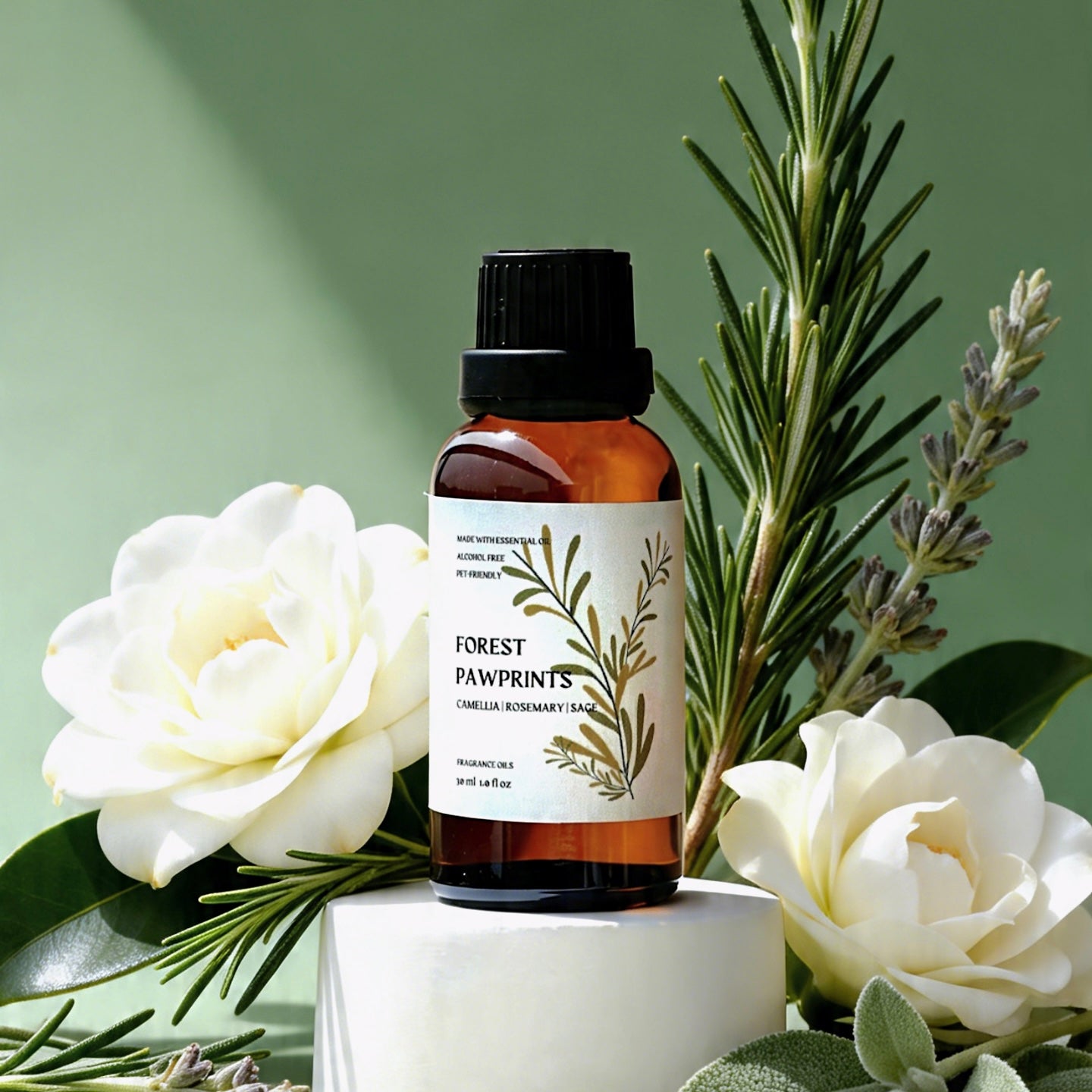 Forest Pawprints Essential Oil – Camellia & Clary Sage