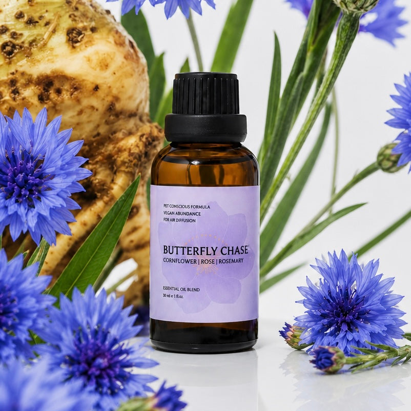 Butterfly Chase Essential Oil – Cornflower & Rose