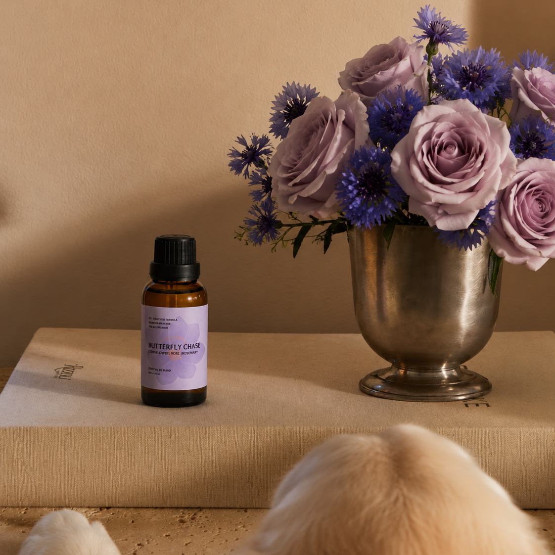 Butterfly Chase Essential Oil – Cornflower & Rose