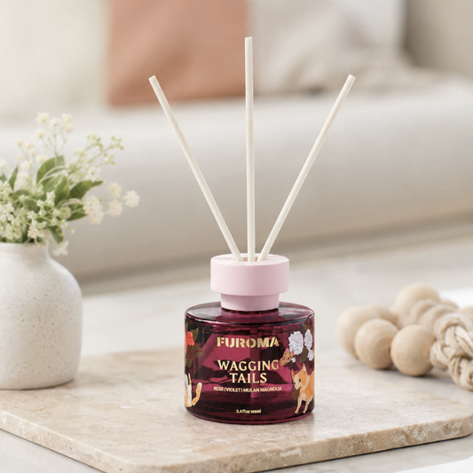 Wagging Tails Reed Diffuser – Rose & Violet